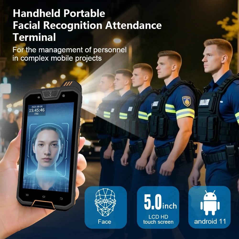 TIMY 4G-GPS Waterproof IP68 NFC Card Android Handheld Portable Facial Recognition Attendance Terminal With Free Software & SDK
TIMY 4G-GPS Waterproof IP68 NFC Card Android Handheld Portable Facial Recognition Attendance Terminal With Free Software & SDK