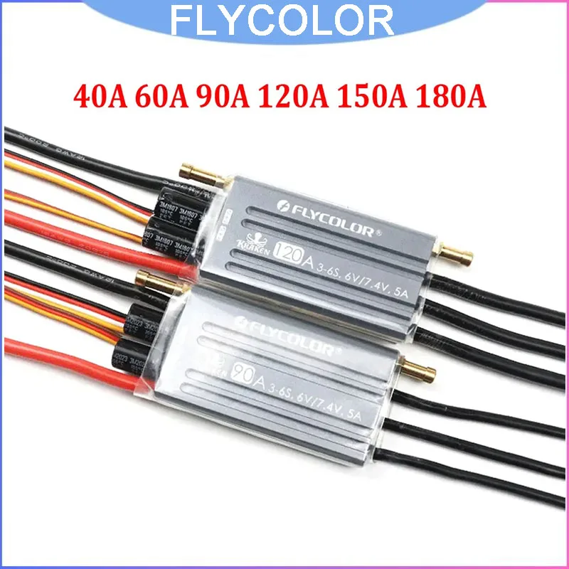 FLYCOLOR KRAKEN 40A-180A RC Boat ESC 3-6S, 6V/7.4V Adjustable BEC 5A 32-bit Waterproof Brushless Speed Controller
FLYCOLOR KRAKEN 40A-180A RC Boat ESC 3-6S, 6V/7.4V Adjustable BEC 5A 32-bit Waterproof Brushless Speed Controller