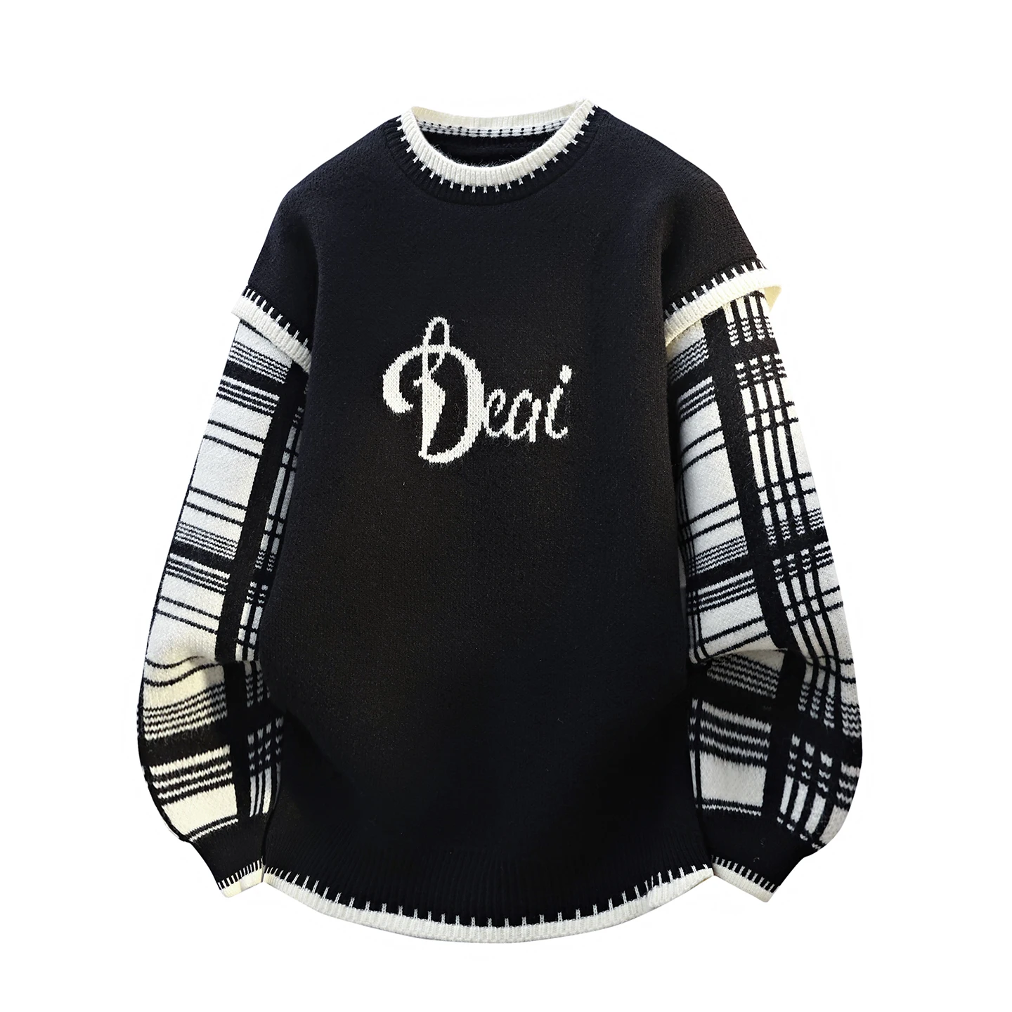 Men's College Style round Neck Knitted Sweater Thickened Winter Warm Loose Woolen Shirt New Arrival Fashionable Basic Fit
Men's College Style round Neck Knitted Sweater Thickened Winter Warm Loose Woolen Shirt New Arrival Fashionable Basic Fit