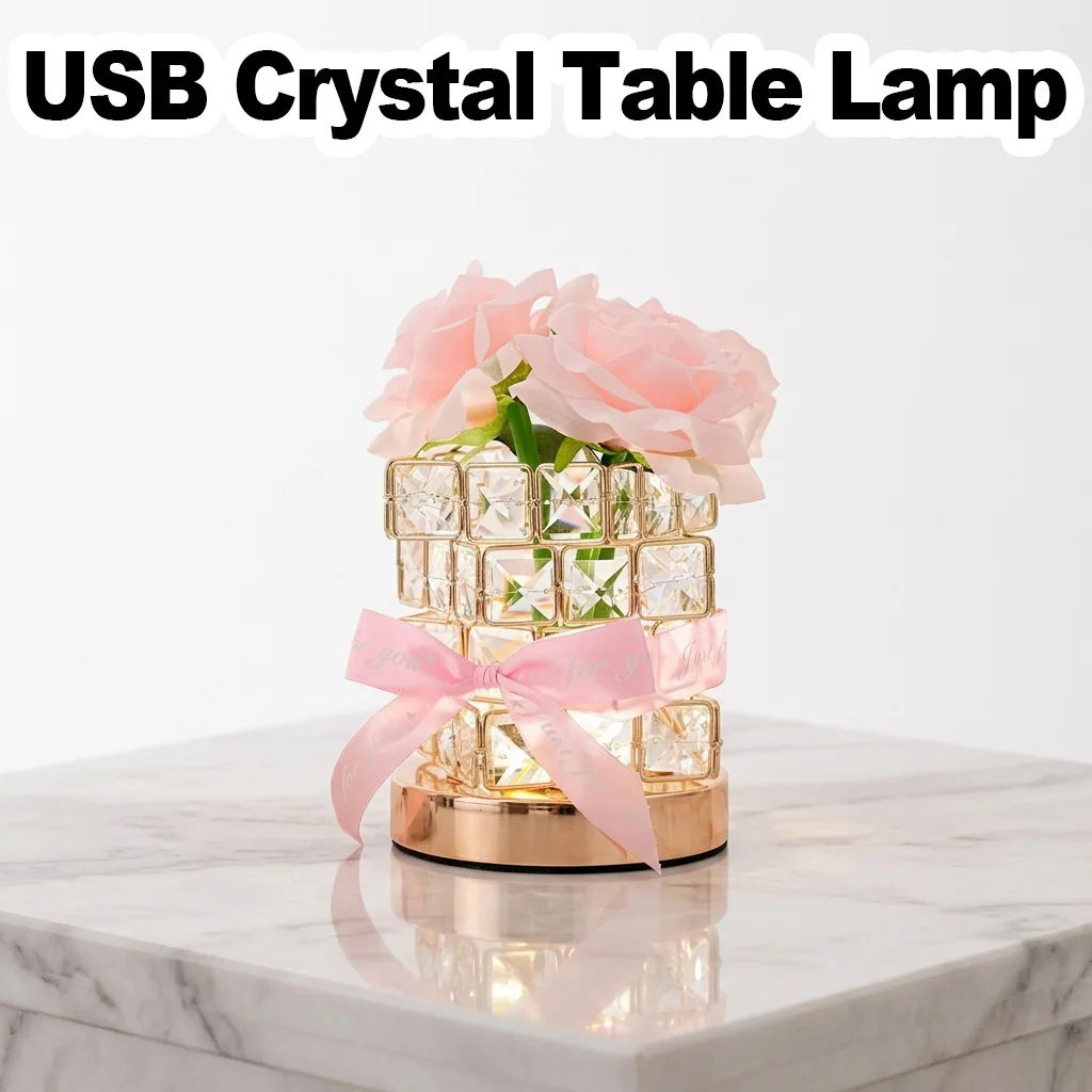 Rose Crystal Table Lamp 3-Mode Dimmable Touch Control Rechargeable Nightstand Lamps Bedroom Lighting Decorative Lights For Girls
Rose Crystal Table Lamp 3-Mode Dimmable Touch Control Rechargeable Nightstand Lamps Bedroom Lighting Decorative Lights For Girls