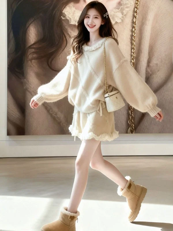 Laid-back Style Unique Super Cute Sweater Skirt Two-Piece Set Spring Fashion Short High Waist Skirt Comfortable Mid-Sleeve Cr...
Laid-back Style Unique Super Cute Sweater Skirt Two-Piece Set Spring Fashion Short High Waist Skirt Comfortable Mid-Sleeve Cr...