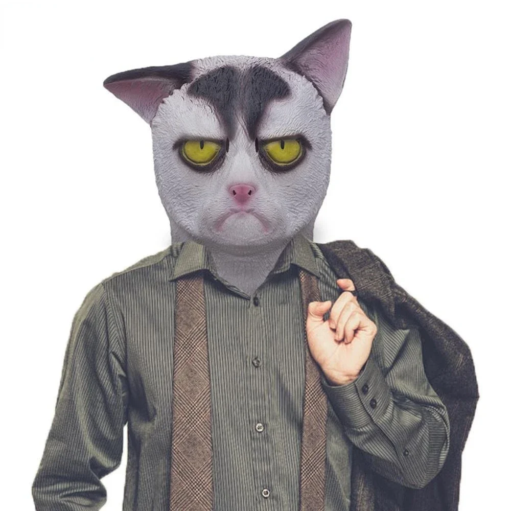 Unhappy White Cat Mask Halloween Costume Party Novelty Animal Head Rubber Latex Mask
Unhappy White Cat Mask Halloween Costume Party Novelty Animal Head Rubber Latex Mask