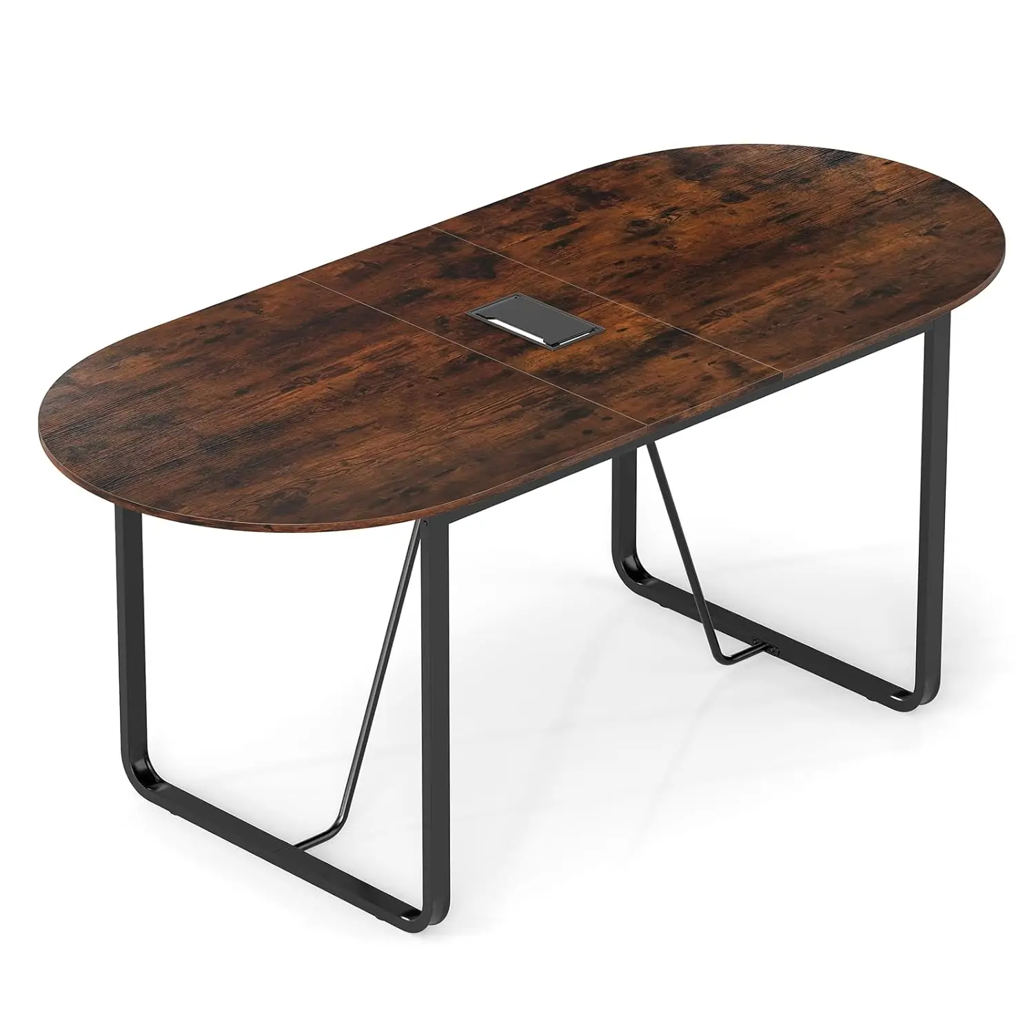 71" Oval Conference Table with Cable Grommet Metal Legs Office Meeting Room Desk, Customized
71" Oval Conference Table with Cable Grommet Metal Legs Office Meeting Room Desk, Customized