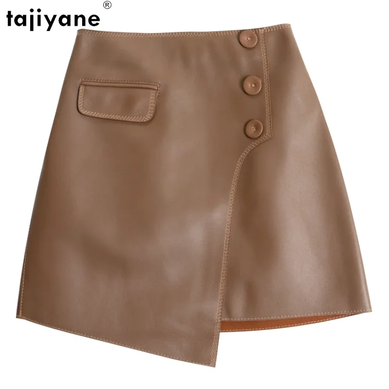 Tajiyane Genuine Sheepskin Leather Skirt Korean Fashion High Waist Leather Skirt Short Skirts for Women 2023 A-line Skirts Jupe
Tajiyane Genuine Sheepskin Leather Skirt Korean Fashion High Waist Leather Skirt Short Skirts for Women 2023 A-line Skirts Jupe