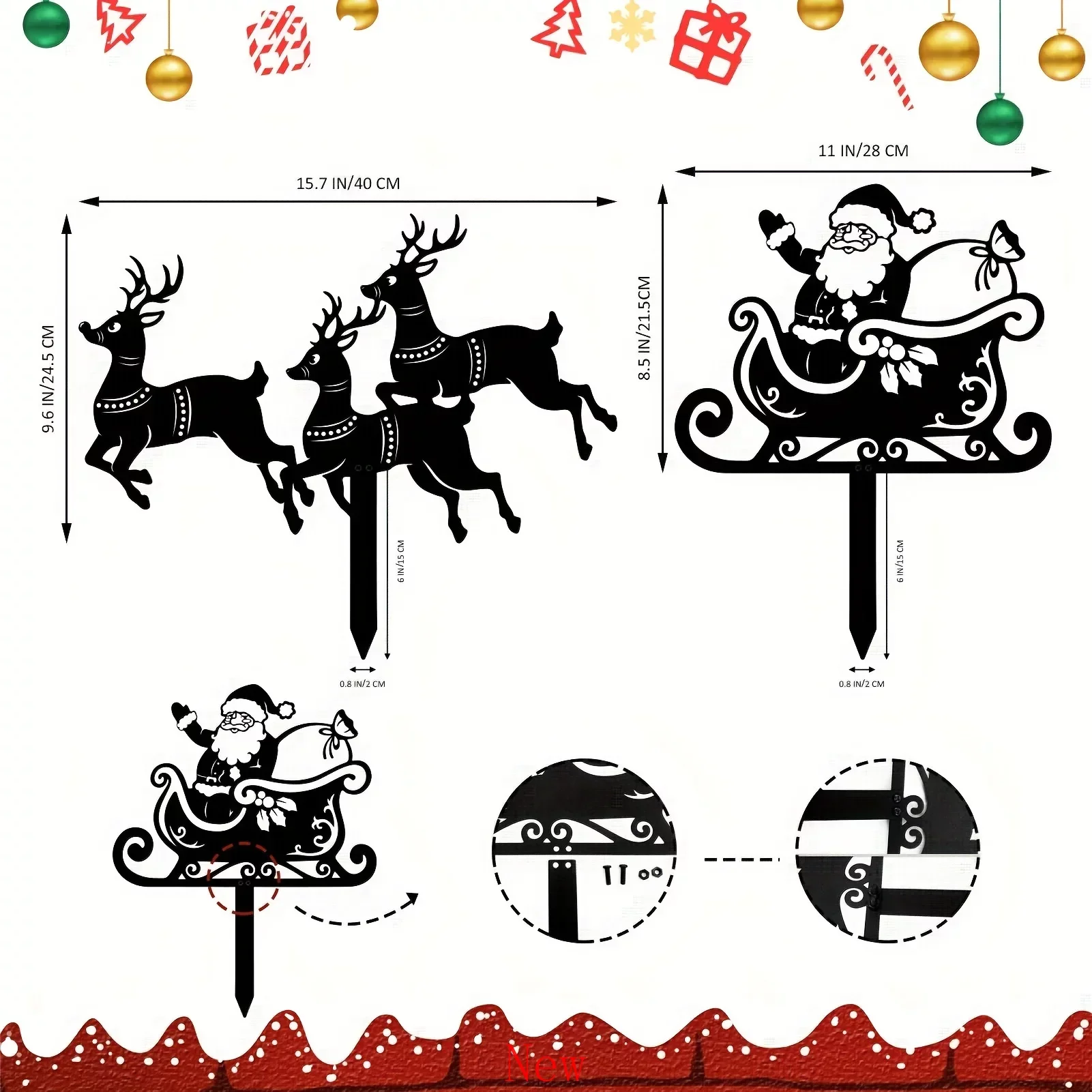 Promotion 2pcs Outdoor Christmas Decor Metal Stake Outdoor Decor Christmas Decorations Reindeer Christmas Sleigh Silhouette Yard
Promotion 2pcs Outdoor Christmas Decor Metal Stake Outdoor Decor Christmas Decorations Reindeer Christmas Sleigh Silhouette Yard