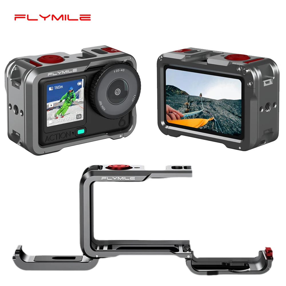 Защитный металлический корпус Flymile Action 6 из алюминиевого сплава с креплением Cold Shoe для DJI Action 6, аксессуары для видеоблогеров
Защитный металлический корпус Flymile Action 6 из алюминиевого сплава с креплением Cold Shoe для DJI Action 6, аксессуары для видеоблогеров