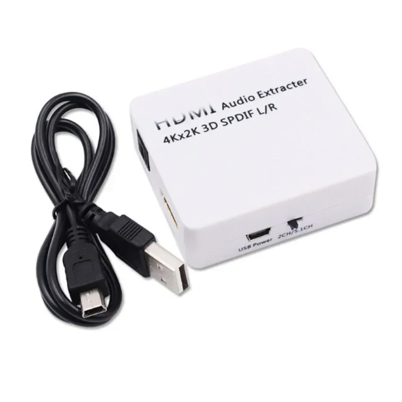 HDMI-compatible Audio Extractor to Optical Toslink 4Kx2K 3D SPDIF+RCA L/R Stereo Analog Converter Adapter Support 1.4 Version
HDMI-compatible Audio Extractor to Optical Toslink 4Kx2K 3D SPDIF+RCA L/R Stereo Analog Converter Adapter Support 1.4 Version
