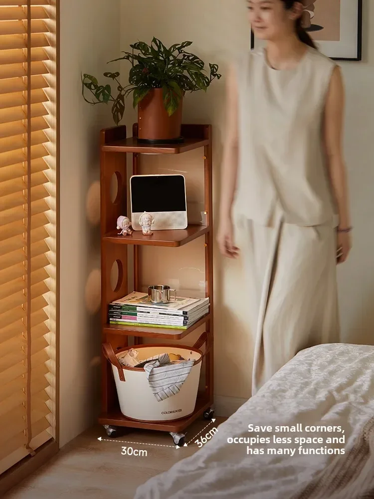 Bedside shelf Solid wood bedside table Small mobile medieval magazine corner rotating bookshelf
Bedside shelf Solid wood bedside table Small mobile medieval magazine corner rotating bookshelf