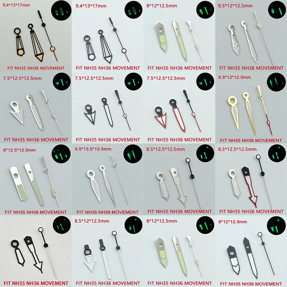 High quality watch pointer green/blue-green glow suitable for NH35NH36 sports watch pointer watch accessories Silver pointer
High quality watch pointer green/blue-green glow suitable for NH35NH36 sports watch pointer watch accessories Silver pointer
