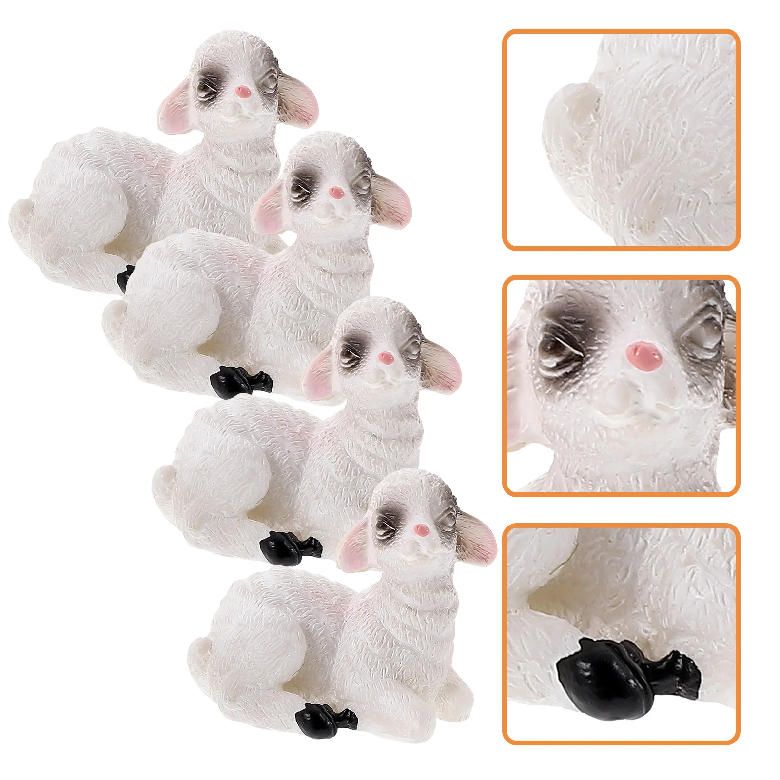 4Pcs Simulation Sheep Ornament Resin Micro Landscape Decor Mini Sheep Craft for Home Garden Office Desk Decoration
4Pcs Simulation Sheep Ornament Resin Micro Landscape Decor Mini Sheep Craft for Home Garden Office Desk Decoration