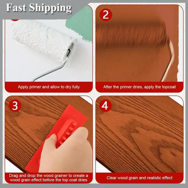A91P 8 Pieces Wood Grain Paint Tool Set, Texture Roller, Graining Rocker, Paint Brushes, For Wall, Floor, DIY Room Decoration
A91P 8 Pieces Wood Grain Paint Tool Set, Texture Roller, Graining Rocker, Paint Brushes, For Wall, Floor, DIY Room Decoration