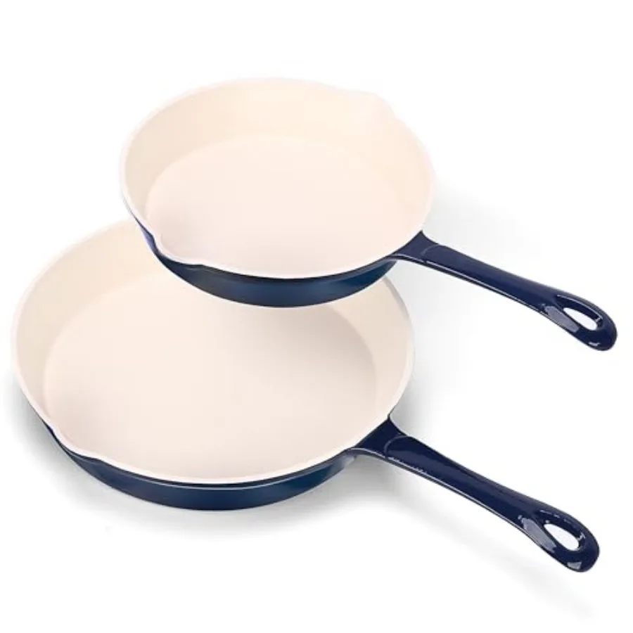 Pans set8 and 9.5 Inch Ceramic Cast Iron Pans Set Nonstick Nonstick Frying Pan Set Without PFAS and PTFE and PFOA Dishwasher an
Pans set8 and 9.5 Inch Ceramic Cast Iron Pans Set Nonstick Nonstick Frying Pan Set Without PFAS and PTFE and PFOA Dishwasher an