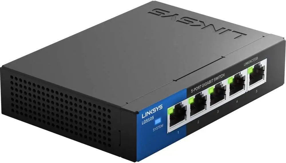 5-Port Gigabit Ethernet Unmanaged Switch, 1000 Mbps, Desktop Network Switch for Home & Office
5-Port Gigabit Ethernet Unmanaged Switch, 1000 Mbps, Desktop Network Switch for Home & Office