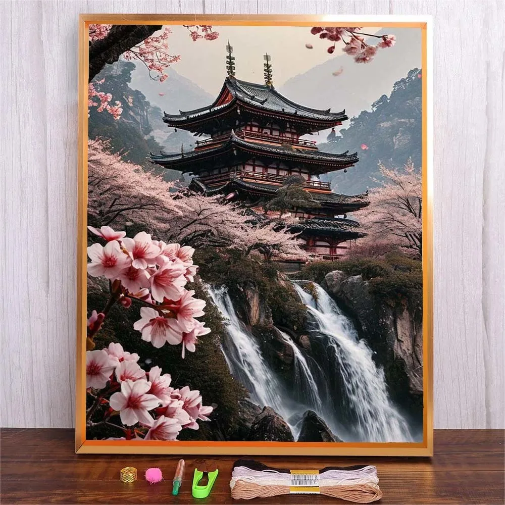 DIY Embroidery Supplies Waterfall House Needlework Arts Craft Cotton Thread Set Sewing Cross Stitch Hobby Gift Home Decoration
DIY Embroidery Supplies Waterfall House Needlework Arts Craft Cotton Thread Set Sewing Cross Stitch Hobby Gift Home Decoration