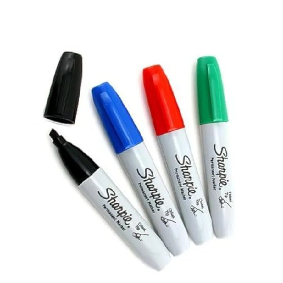 Permanent Marker, Chisel Tip, Black, Blue, Red, Green, 1 of Each Color
Permanent Marker, Chisel Tip, Black, Blue, Red, Green, 1 of Each Color