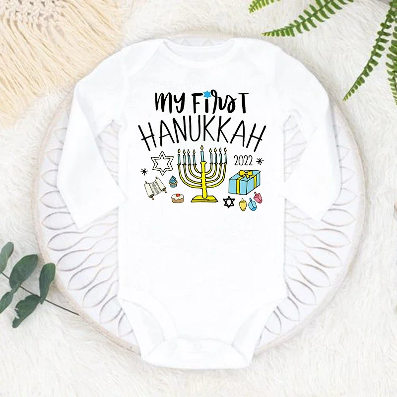 My 1st Hanukkah Chanukah Newborn Bodysuits Happy Hanukkah Baby Rompers Infant Body Long Sleeve Jumpsuit Clothes
My 1st Hanukkah Chanukah Newborn Bodysuits Happy Hanukkah Baby Rompers Infant Body Long Sleeve Jumpsuit Clothes
