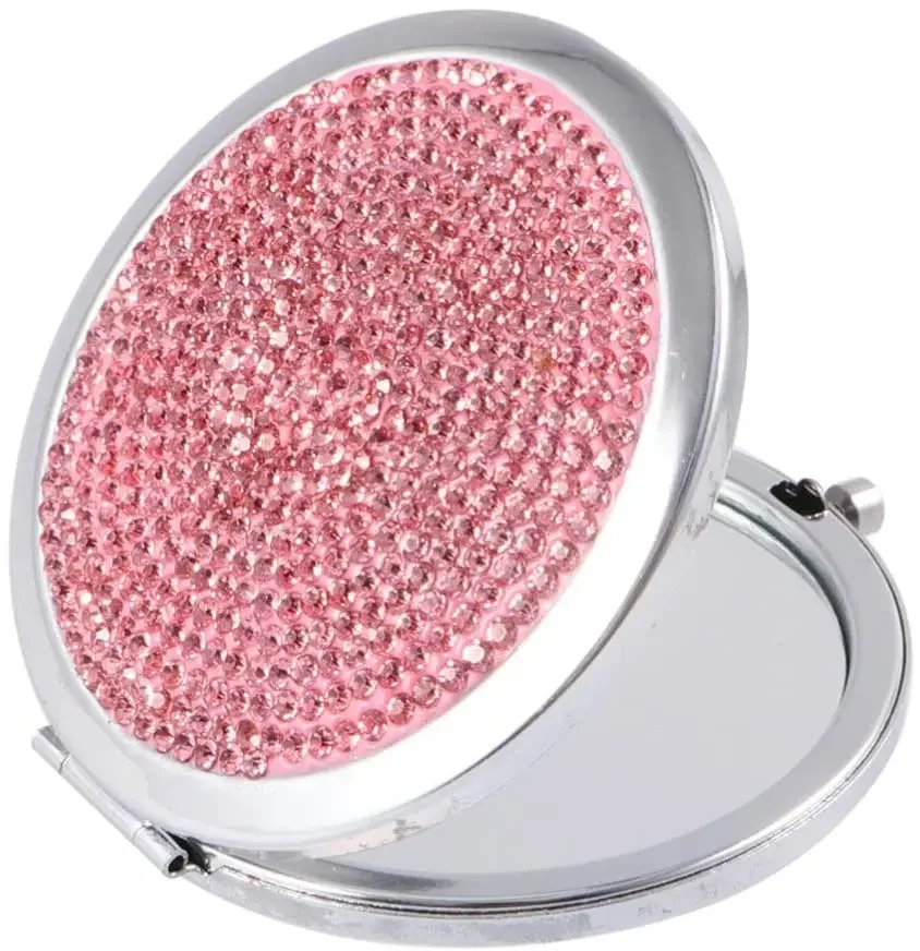 # Hot Sales Mirror Round Folding Mirror Double-Sided Portable Pocket Mirror Rhinestone For Travel And Home Use (Pink)
# Hot Sales Mirror Round Folding Mirror Double-Sided Portable Pocket Mirror Rhinestone For Travel And Home Use (Pink)