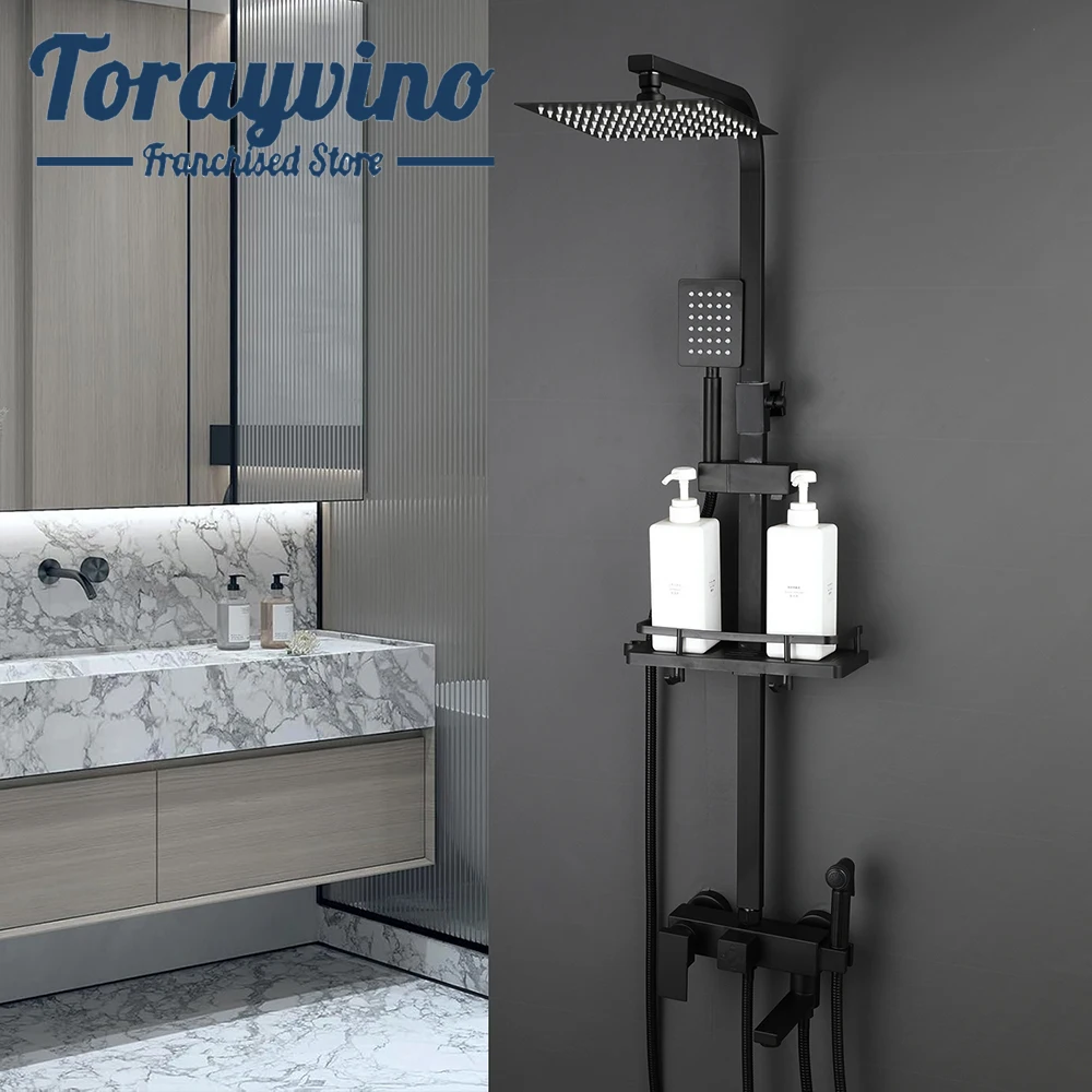 Torayvino Смеситель для душа в ванной комнате, 4-функциональный смеситель с регулировкой высоты, кран, душевая система, набор, вращающийся излив, дождевой душ, спрей
Torayvino Смеситель для душа в ванной комнате, 4-функциональный смеситель с регулировкой высоты, кран, душевая система, набор, вращающийся излив, дождевой душ, спрей