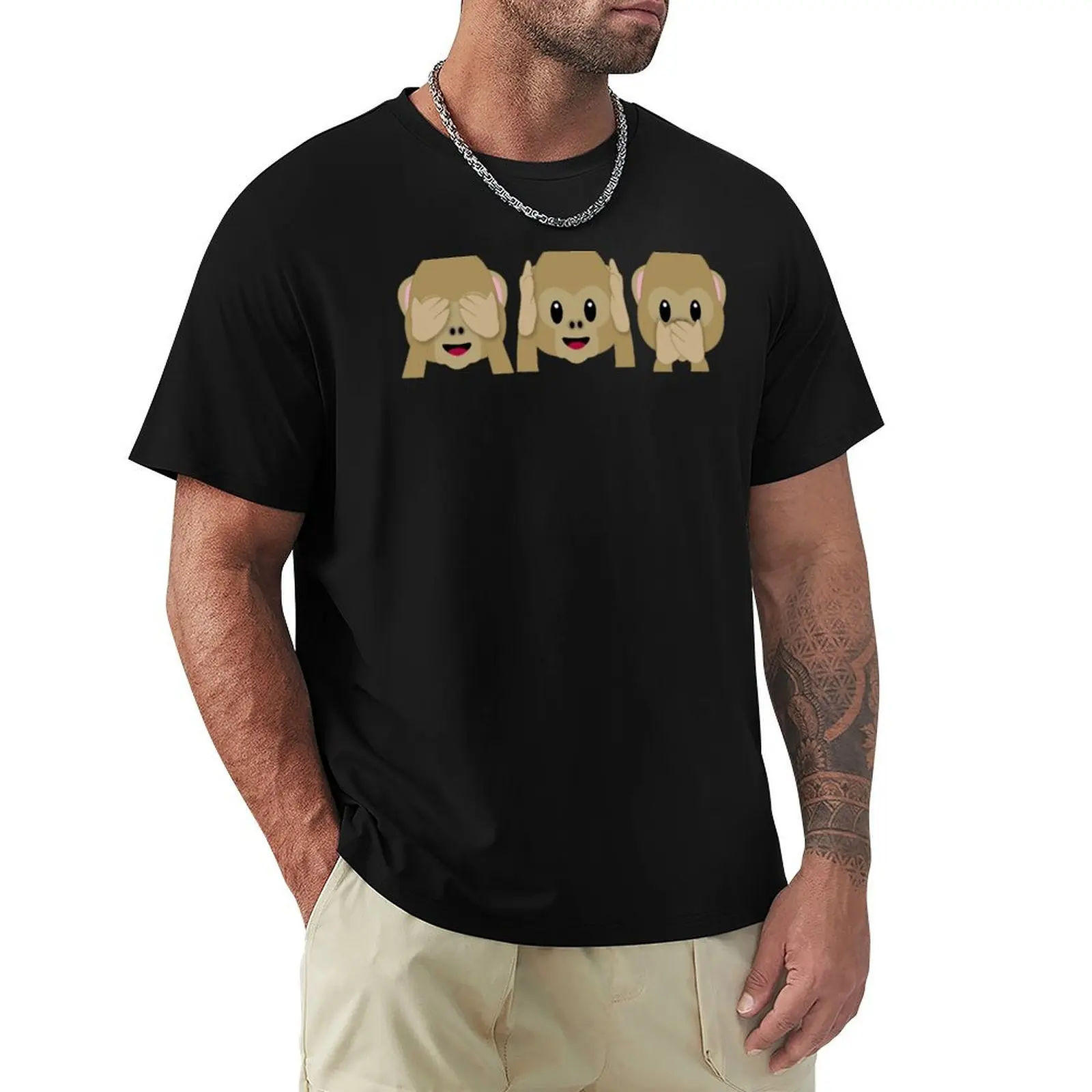 Three Wise Monkeys T-Shirt hippie clothes cute clothes Personalized t-shirt graphic shirts Men's clothing
Three Wise Monkeys T-Shirt hippie clothes cute clothes Personalized t-shirt graphic shirts Men's clothing
