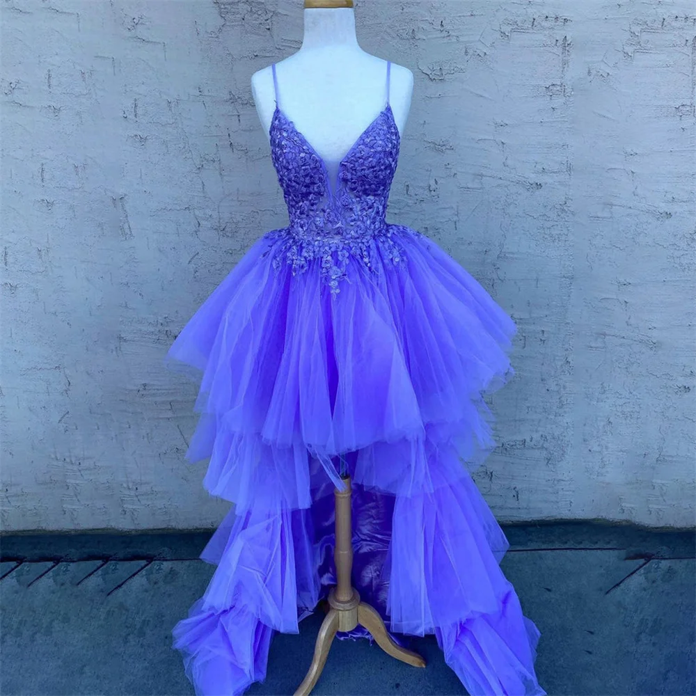 Lily Tiered Tulle Evening Gowns Appliques Elegant Prom Dresses Spaghetti Strap V Neck Wedding Evening Dresses robes de soirée
Lily Tiered Tulle Evening Gowns Appliques Elegant Prom Dresses Spaghetti Strap V Neck Wedding Evening Dresses robes de soirée