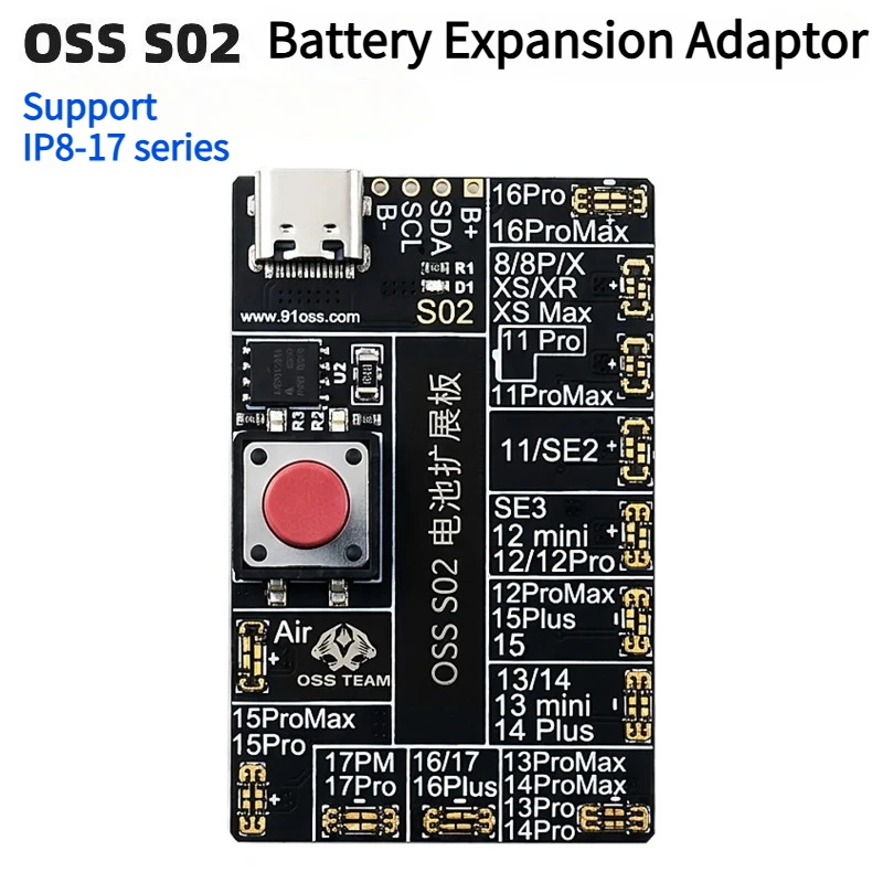 OSS S02 Battery Expansion Adaptor Detection Smart Detection Achieve Battery Activation For IP 8-17 Series repair tool
OSS S02 Battery Expansion Adaptor Detection Smart Detection Achieve Battery Activation For IP 8-17 Series repair tool