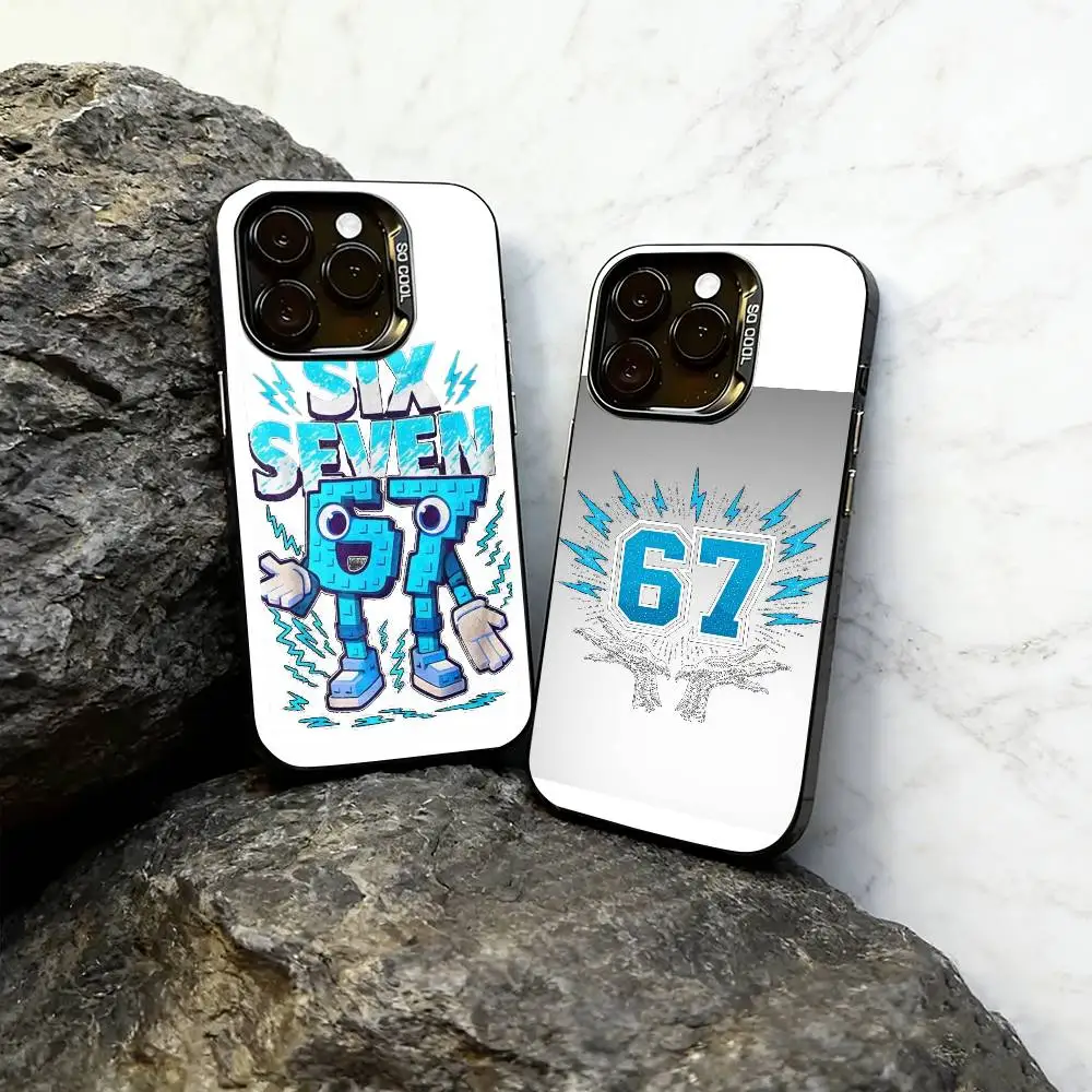 Luxury Six Seven 67 Phone Case For iPhone 17,16,15,14,13,12,11 Plus,Pro Max,XS,Colored Silver Plated Inside Cover
Luxury Six Seven 67 Phone Case For iPhone 17,16,15,14,13,12,11 Plus,Pro Max,XS,Colored Silver Plated Inside Cover
