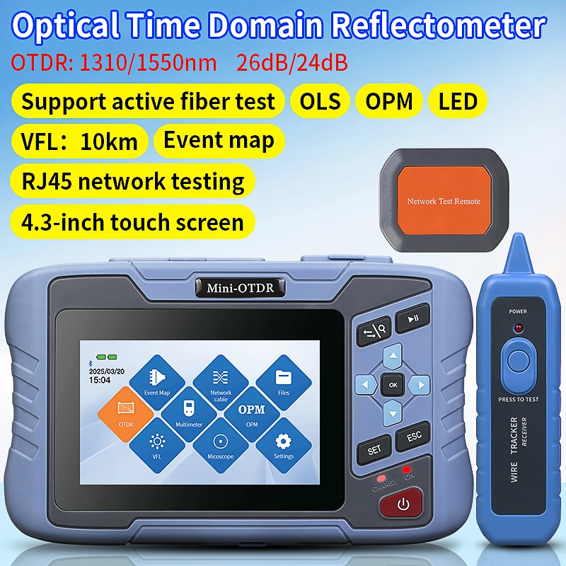 COMPTYCO AUA-D200U/D200A Mini-OTDR Support Active Fiber Tester 1310/1550nm Optical Time Domain Reflectometer Built-in OPM VFL
COMPTYCO AUA-D200U/D200A Mini-OTDR Support Active Fiber Tester 1310/1550nm Optical Time Domain Reflectometer Built-in OPM VFL