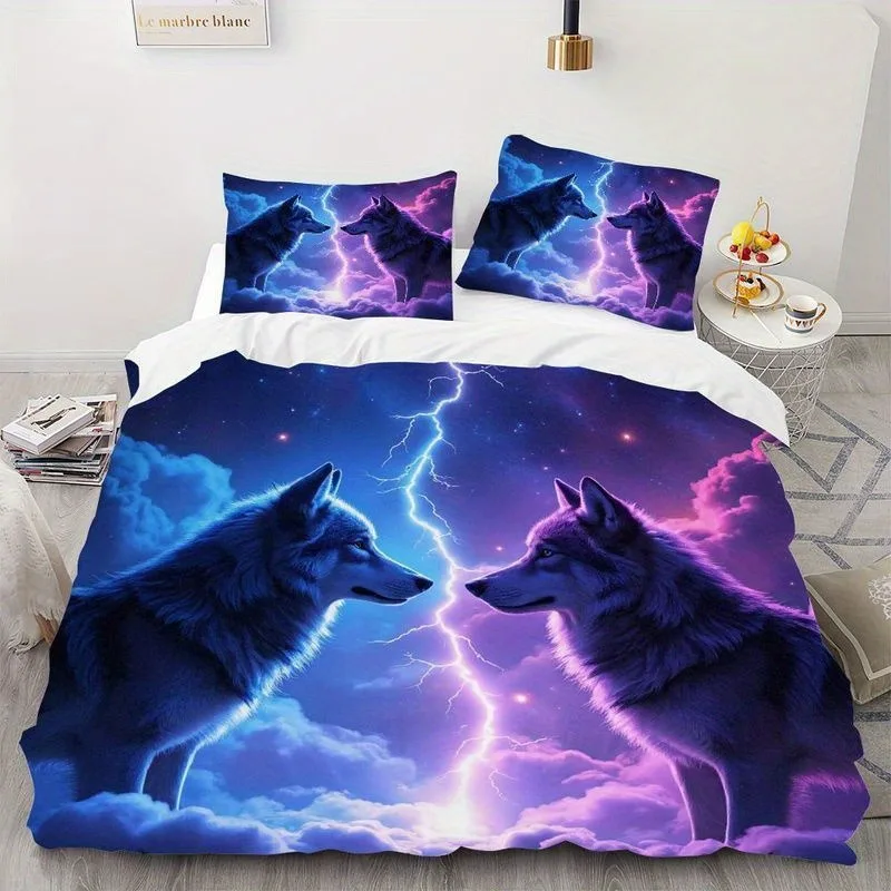 Wolves Bedding Set Animals Duvet Cover Set Quilt Cover With Pillowcase For Bedroom Decor Birthday Gift Halloween Christmas Gift
Wolves Bedding Set Animals Duvet Cover Set Quilt Cover With Pillowcase For Bedroom Decor Birthday Gift Halloween Christmas Gift
