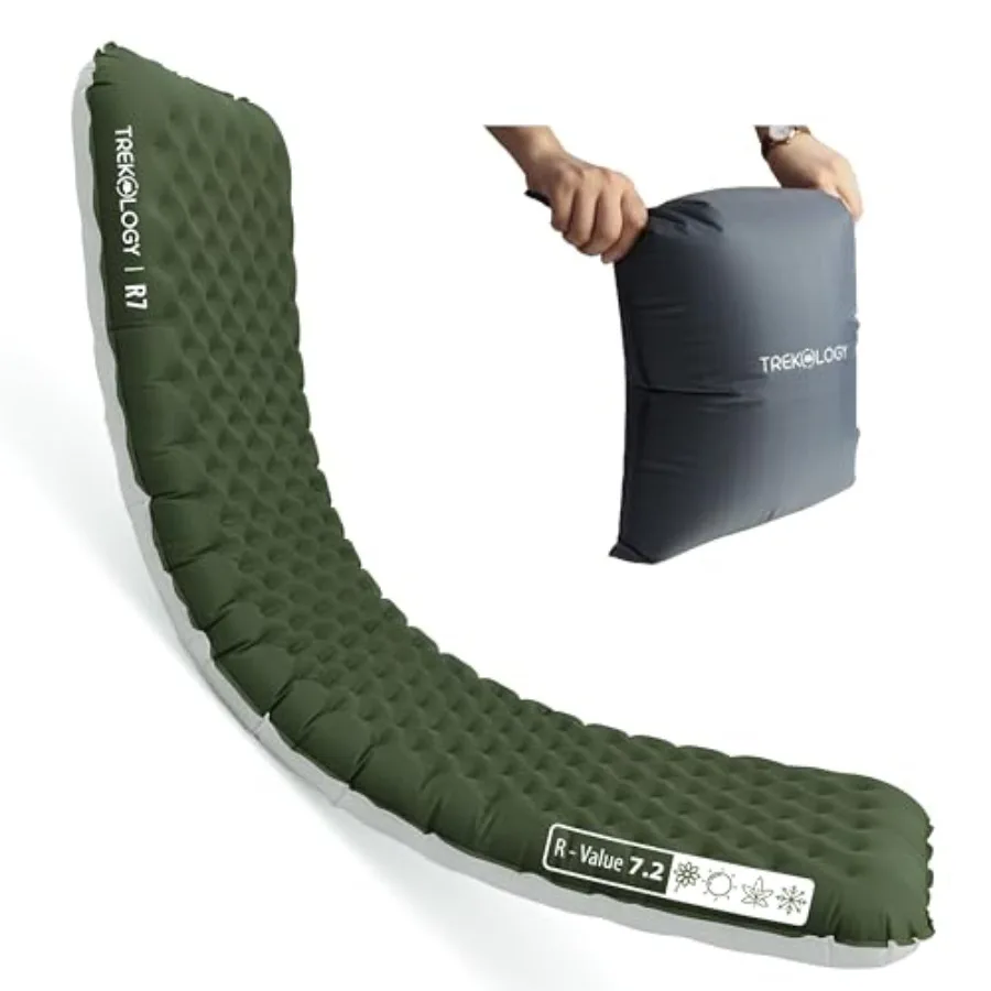 Camping Sleeping Pad + 30L Pump Sack Bundle Ultralight 4" Thick Inflatable Sleeping Mat with 7.2 R-Value Compact Sleep Pad with
Camping Sleeping Pad + 30L Pump Sack Bundle Ultralight 4" Thick Inflatable Sleeping Mat with 7.2 R-Value Compact Sleep Pad with
