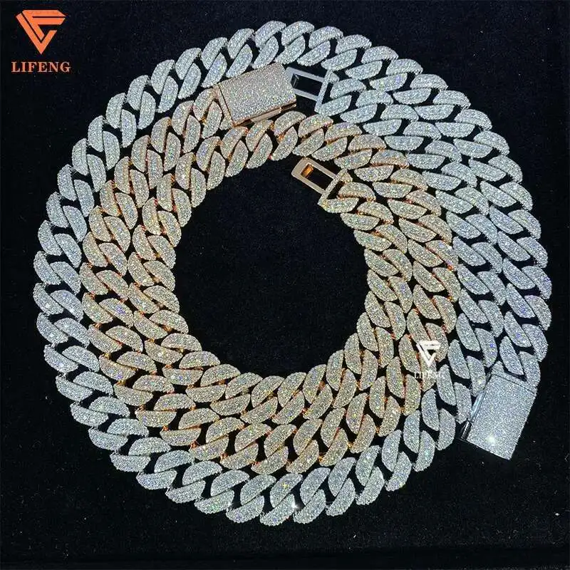 10mm 12mm 14mm Lced Out Hip Hop Fine Jewelry Necklace Rose Gold 925 Sliver Vvs Moissanite Diamond Miami Cuban Link Chain
10mm 12mm 14mm Lced Out Hip Hop Fine Jewelry Necklace Rose Gold 925 Sliver Vvs Moissanite Diamond Miami Cuban Link Chain