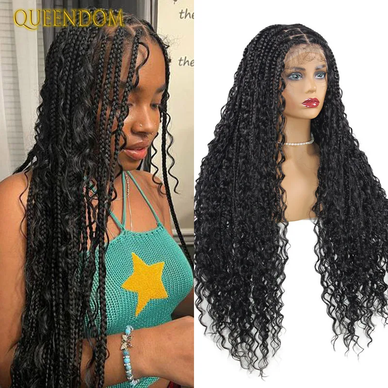 Bohemia Box Braided Full Lace Wigs for Women Deep Brown Long Goddess Braid Lace Front Wigs Synthetic Braids Wig with Curly Ends
Bohemia Box Braided Full Lace Wigs for Women Deep Brown Long Goddess Braid Lace Front Wigs Synthetic Braids Wig with Curly Ends