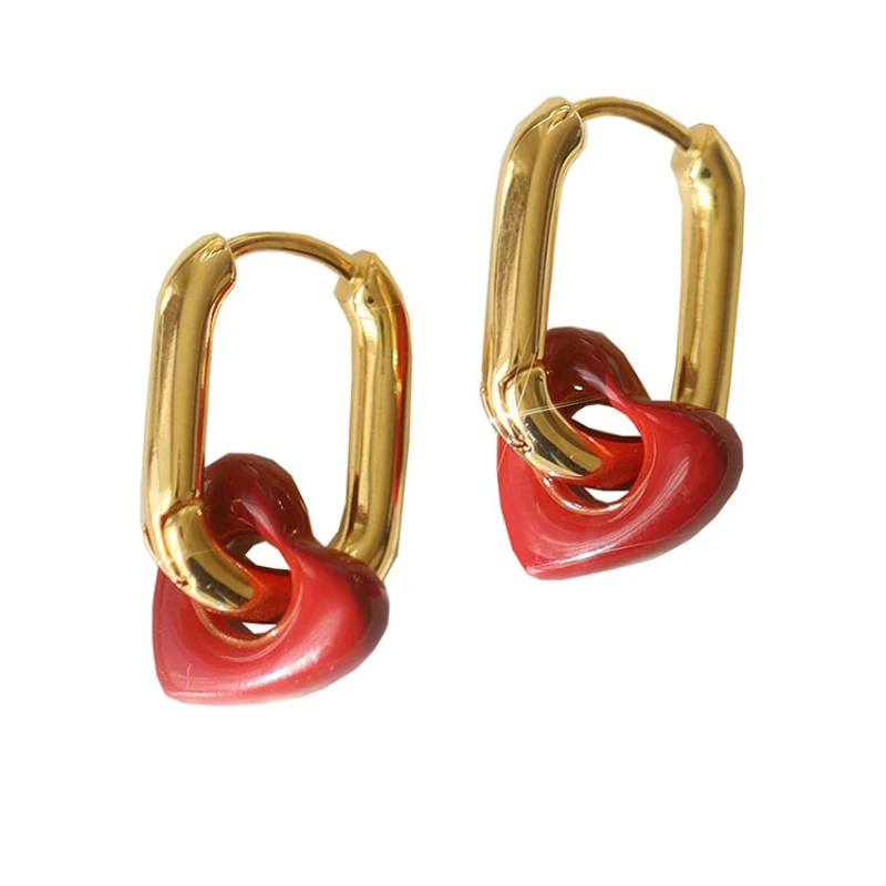French temperament advanced sense red love earrings new white niche unique earrings
French temperament advanced sense red love earrings new white niche unique earrings