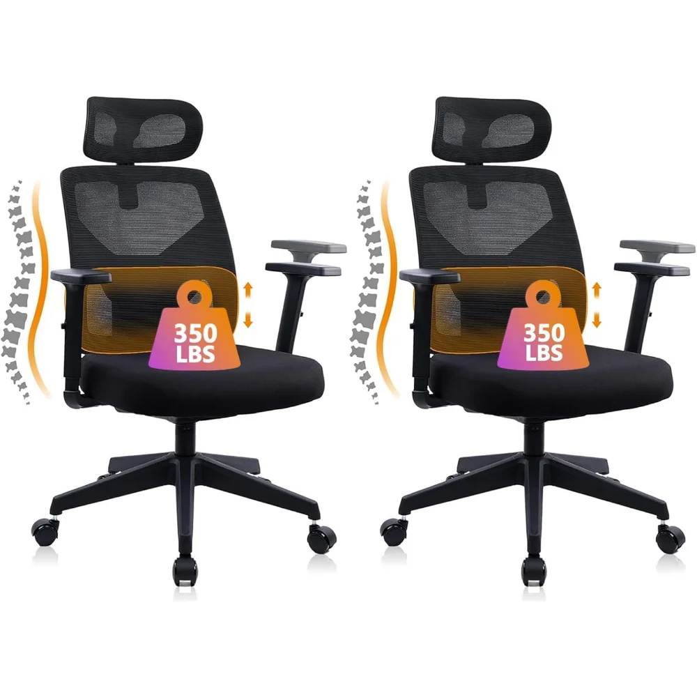 Ergonomic Mesh Office Chair, Big and Tall Office Chair with 3D Headrest, Adjustable Lumbar Support and Lift Armrests
Ergonomic Mesh Office Chair, Big and Tall Office Chair with 3D Headrest, Adjustable Lumbar Support and Lift Armrests
