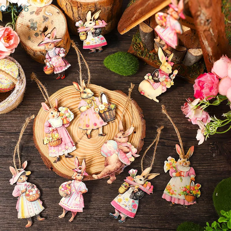 24pcs/set Easter Ornament, 2D Wooden Rabbit Tree Pendant, Holiday Decoration, Party Decoration, Home Decoration
24pcs/set Easter Ornament, 2D Wooden Rabbit Tree Pendant, Holiday Decoration, Party Decoration, Home Decoration