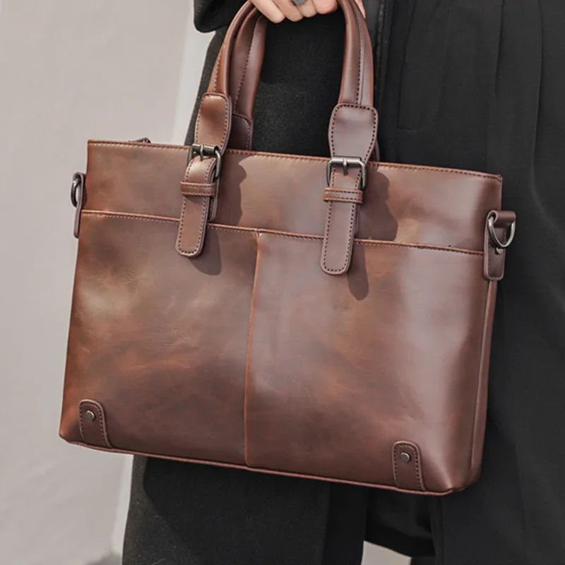Fashion Men's Handbags with Shoulder Strap Crossbody Bags Men Vintage PU Leather Crossbody Handbag Male High Capacity Briefcase
Fashion Men's Handbags with Shoulder Strap Crossbody Bags Men Vintage PU Leather Crossbody Handbag Male High Capacity Briefcase
