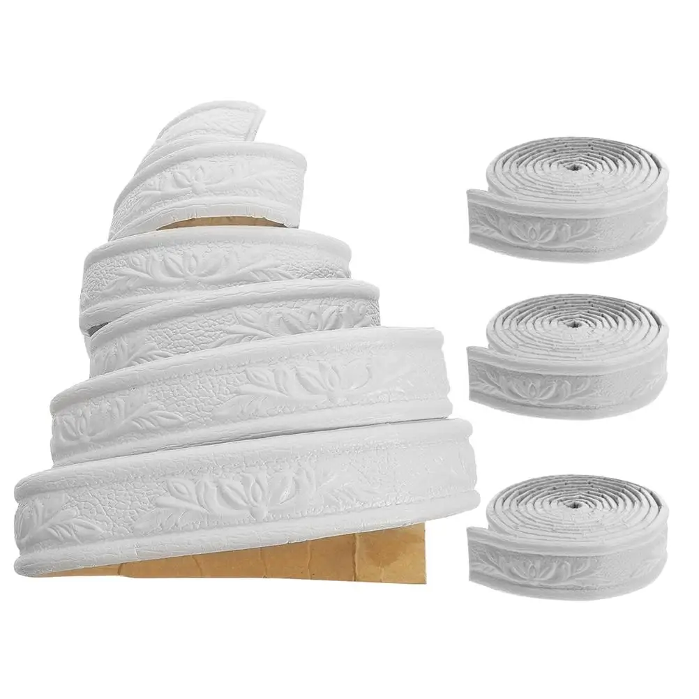 4 Rolls 4cm Self-adhesive PVC Wall Border Strips Durable Foam Baseboards Ceiling Crown Moldings Wallpaper Edges Mirror Frames
4 Rolls 4cm Self-adhesive PVC Wall Border Strips Durable Foam Baseboards Ceiling Crown Moldings Wallpaper Edges Mirror Frames