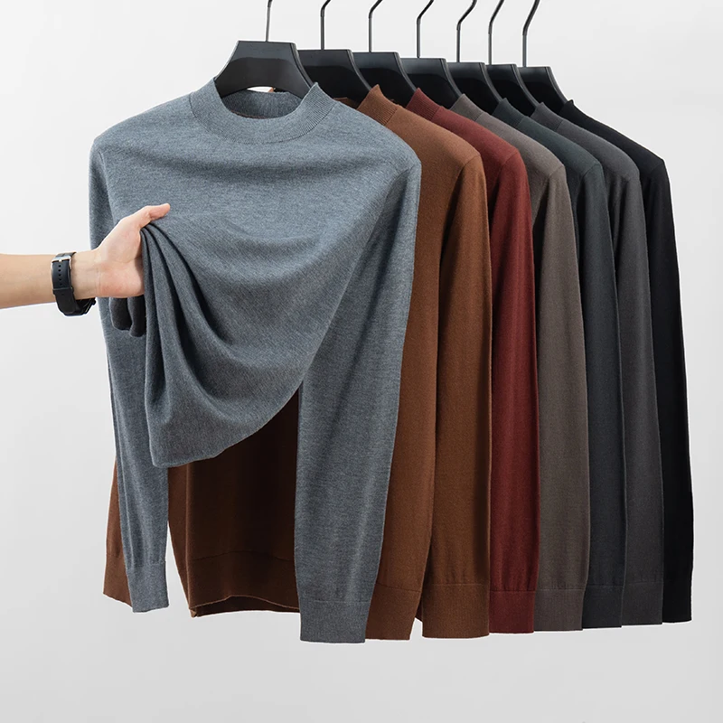 Sheep Wool Men Basic Sweater 2025 Autumn Casual Mock Neck Knit Clothes Pullover Silk Wool Jumper Long Sleeve Knitwear Sweaters
Sheep Wool Men Basic Sweater 2025 Autumn Casual Mock Neck Knit Clothes Pullover Silk Wool Jumper Long Sleeve Knitwear Sweaters