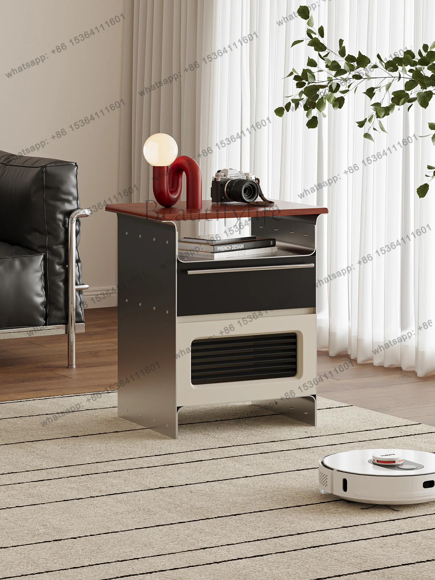 Modern Art Industrial Style Color Matching Bedside Table Bedroom Bedside Cabinet Design Storage Cabinet
Modern Art Industrial Style Color Matching Bedside Table Bedroom Bedside Cabinet Design Storage Cabinet