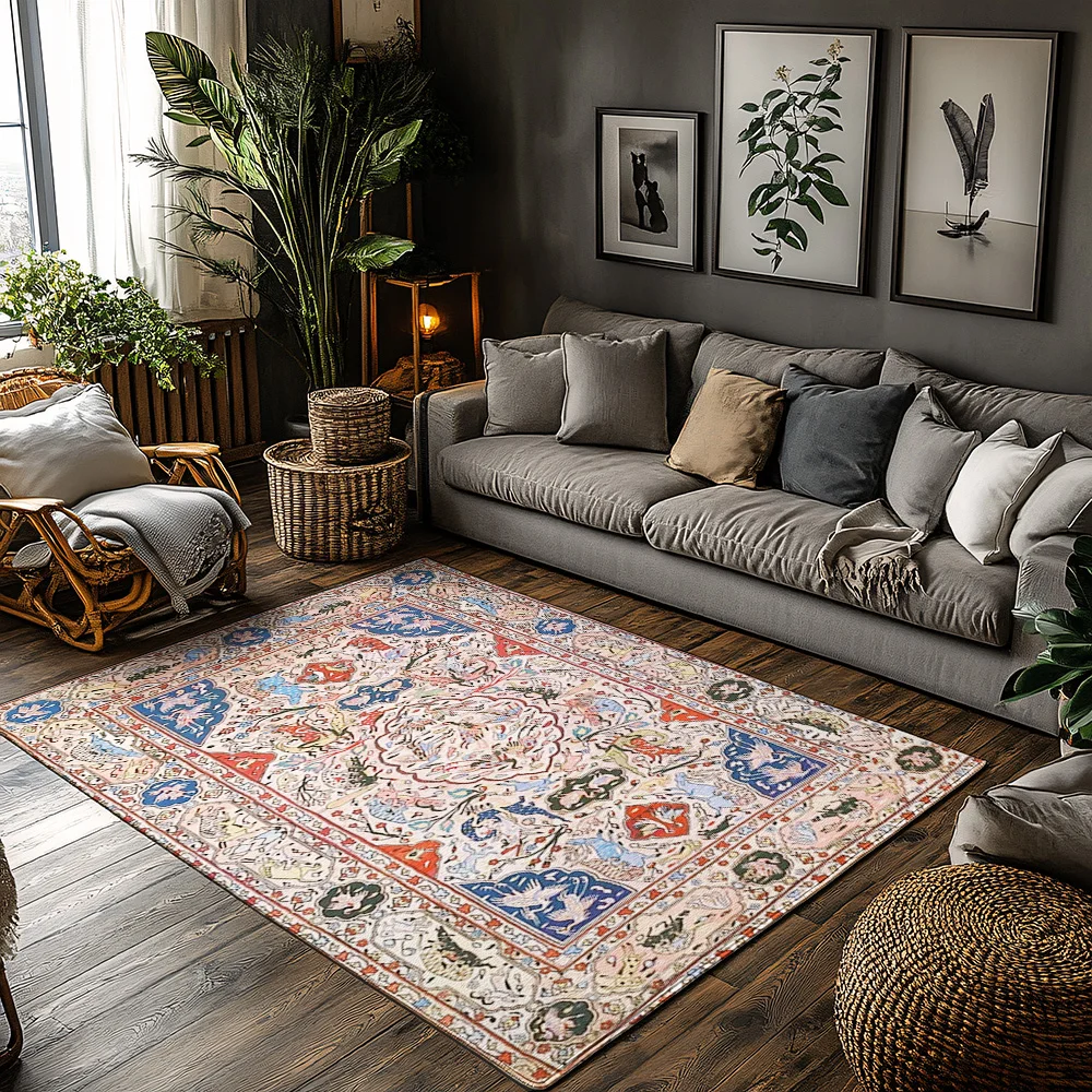 Vintage Persian Carpet Area Rug Bohemian Floor Mat Living Room Decor Non-Slip Home Decor Traditional Oriental Pattern Rug
Vintage Persian Carpet Area Rug Bohemian Floor Mat Living Room Decor Non-Slip Home Decor Traditional Oriental Pattern Rug