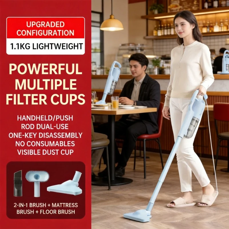 220V Handheld Vacuum Cleaner High Suction Low Noise High Power For Home Carpet Pet Cat Dog Hair
220V Handheld Vacuum Cleaner High Suction Low Noise High Power For Home Carpet Pet Cat Dog Hair
