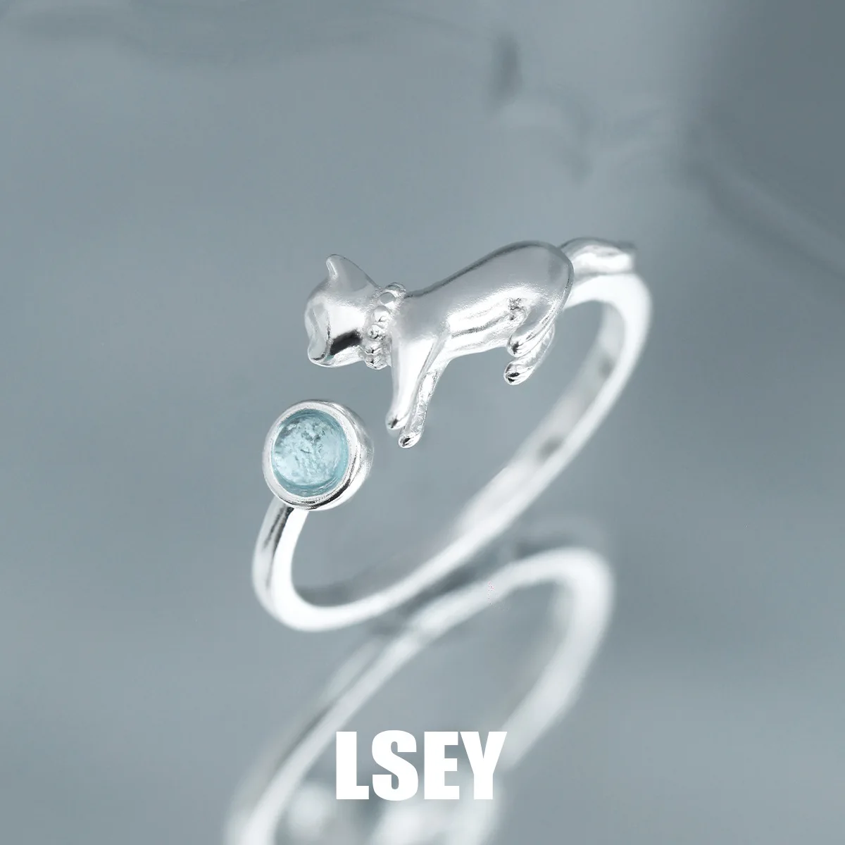 plata 925 kitten Blue Sapphire Ring Daily Fine Jewelry pet enthusiast anillos woman
plata 925 kitten Blue Sapphire Ring Daily Fine Jewelry pet enthusiast anillos woman