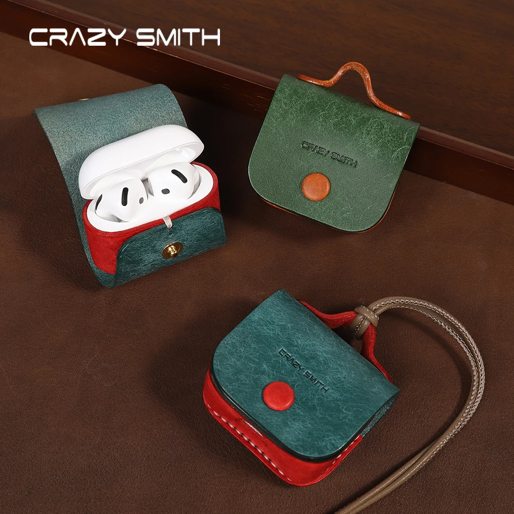 CRAZYSMITH 100% Handmade Genuine Cowhide Earphone Case For AirPods 4 Case Cover Full-Grain Leather Headphone Cover Luxury Gift
CRAZYSMITH 100% Handmade Genuine Cowhide Earphone Case For AirPods 4 Case Cover Full-Grain Leather Headphone Cover Luxury Gift