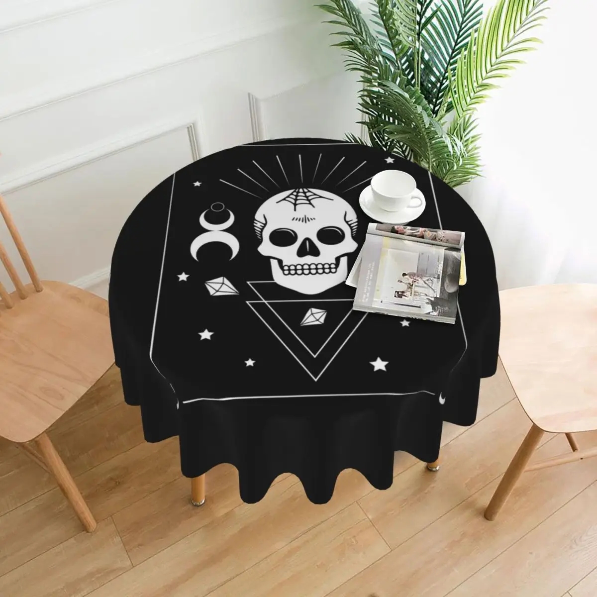 Skull And Witchcraft Symbols Goth Waterproof Round Tablecloth Oilproof Table Cloth for Kitchen Events Table Cover 60 inches
Skull And Witchcraft Symbols Goth Waterproof Round Tablecloth Oilproof Table Cloth for Kitchen Events Table Cover 60 inches