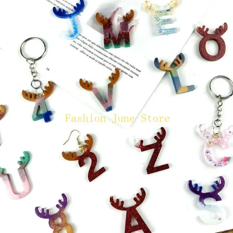 N5KA Christmas Epoxy Earrings Mold Diy Deer Letter Keychain Mold Antlers House Doorplate Mirror Silicone Mold for Home Decor
N5KA Christmas Epoxy Earrings Mold Diy Deer Letter Keychain Mold Antlers House Doorplate Mirror Silicone Mold for Home Decor