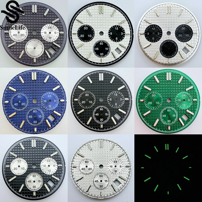 SmileLife 31.8mm VK63 Black/White Dial Green Luminous Suitable Fit VK63 Quartz Movement modified Watch Parts Accessory
SmileLife 31.8mm VK63 Black/White Dial Green Luminous Suitable Fit VK63 Quartz Movement modified Watch Parts Accessory