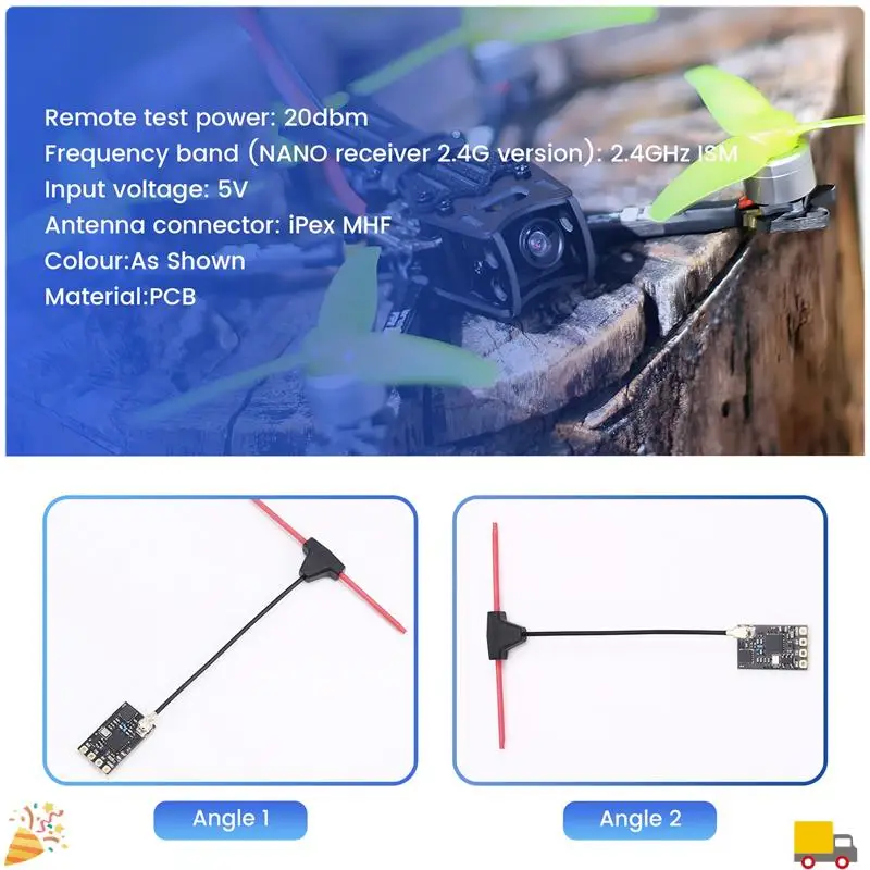 ELRS 2.4G Receiver FPV Drone Receiver With T Type Antenna For RC FPV Long Range Racing Drone Quadcopter
ELRS 2.4G Receiver FPV Drone Receiver With T Type Antenna For RC FPV Long Range Racing Drone Quadcopter
