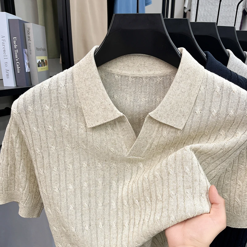 Summer New Men's Seagull Collar Short Sleeved T-shirt 2026 Middle-aged Fashion Casual Lapel Half Sleeved Polo Shirt Top
Summer New Men's Seagull Collar Short Sleeved T-shirt 2026 Middle-aged Fashion Casual Lapel Half Sleeved Polo Shirt Top