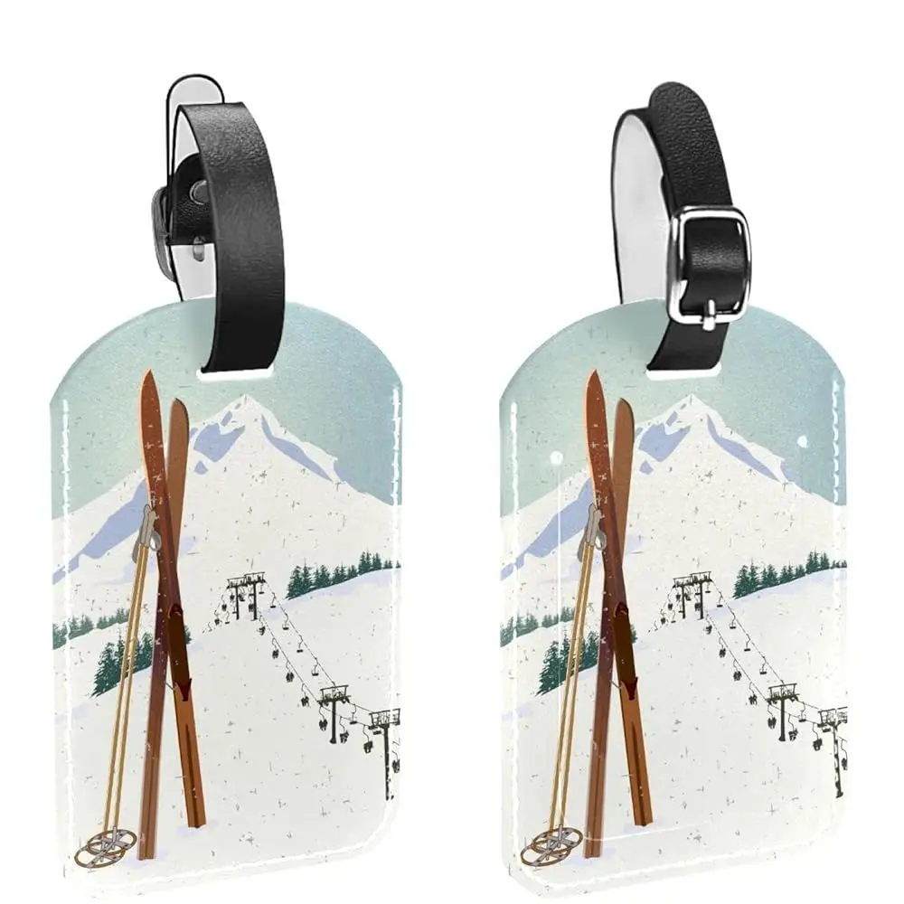2 Pack Winter Ski Moutain Luggage Tags for Suitcases PU Leather Travel Tags Bag Tags Privacy Protection
2 Pack Winter Ski Moutain Luggage Tags for Suitcases PU Leather Travel Tags Bag Tags Privacy Protection