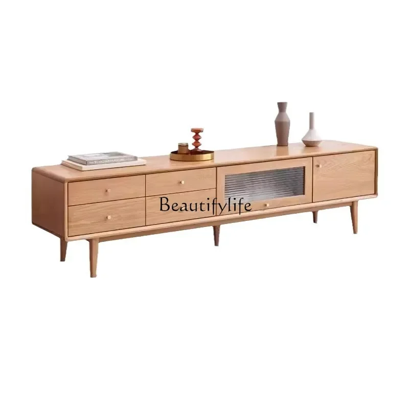 Solid wood TV cabinet Simple modern living room Nordic small apartment oak locker
Solid wood TV cabinet Simple modern living room Nordic small apartment oak locker