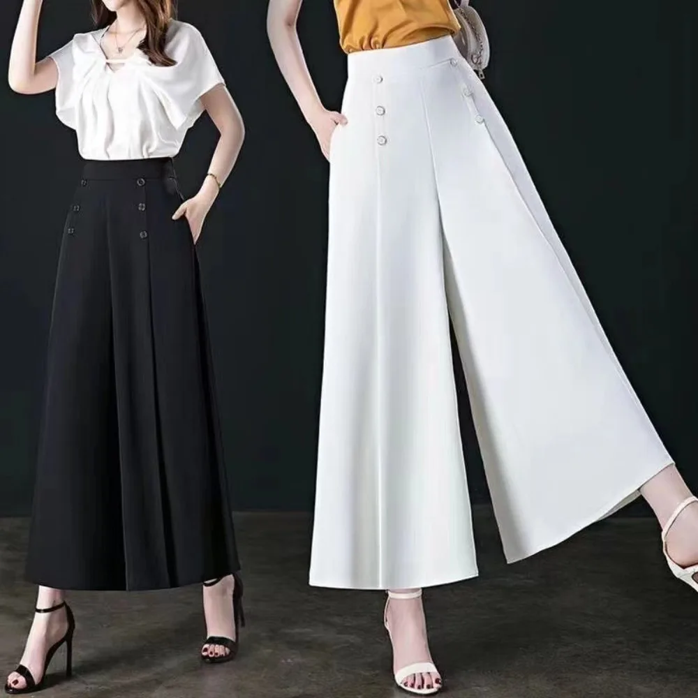 Appear Thin High Waisted Wide Leg Pants Oversized Solid Color Pleated Culottes Y2K Office Suit Women's Harem Pants Girl
Appear Thin High Waisted Wide Leg Pants Oversized Solid Color Pleated Culottes Y2K Office Suit Women's Harem Pants Girl